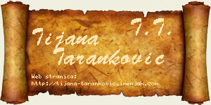 Tijana Taranković vizit kartica
